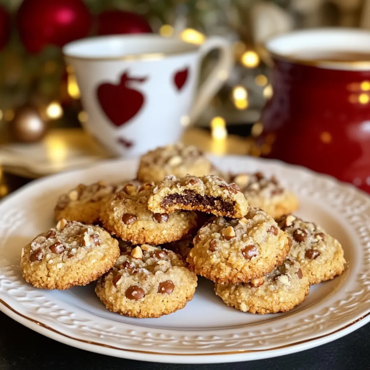 Backe knusprige Haselnussküsse mit einer Haselnuss-Nougat-Füllung