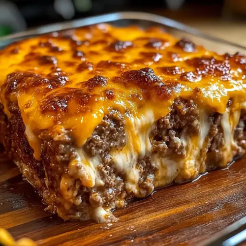 Käse-Fleischlaib-Auflauf
