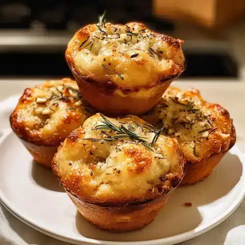 Knoblauch Rosmarin Focaccia Muffins