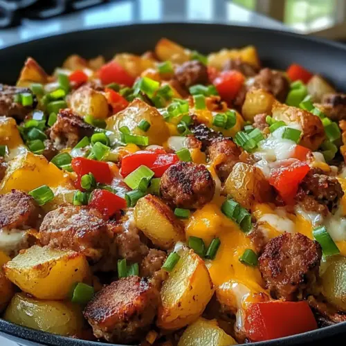 Wurst Frühstücks Pfanne