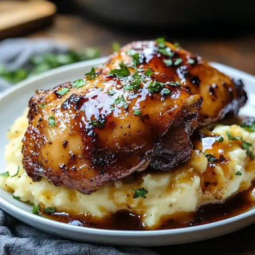 Chipotle Honig Hähnchenkeulen mit geräuchertem Gouda Püree