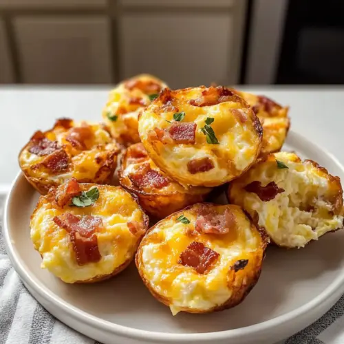 Einfache Hüttenkäse-Ei-Bissen