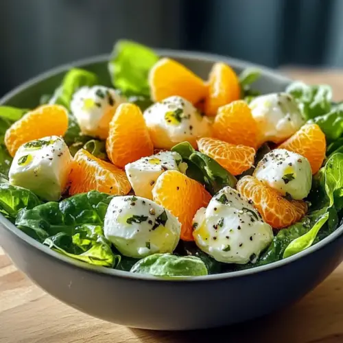 Feldsalat mit Orangen und Mozzarella