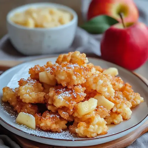 Milchreispuffer mit Apfel