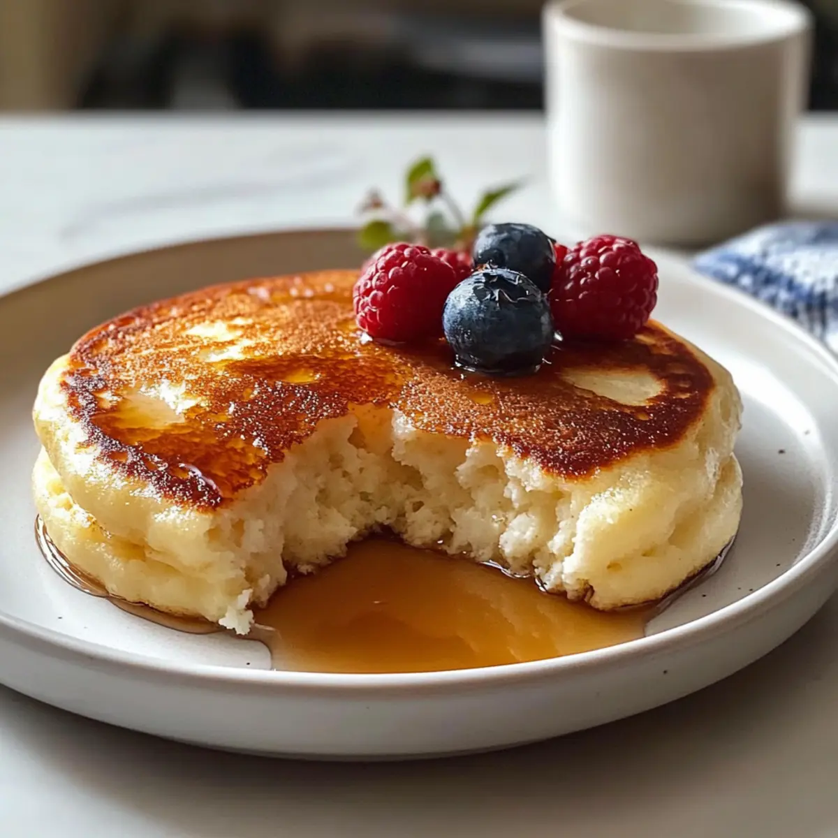 5 Minuten Hüttenkäse Pfannkuchen