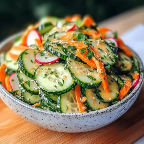 Asiatischer Gurkensalat für den Sommer