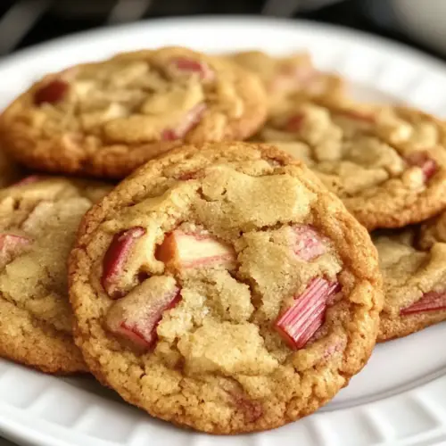 Brauner Zucker Rhabarber Kekse