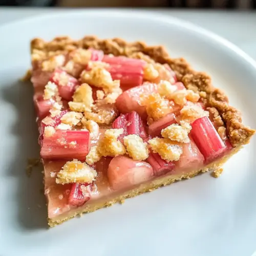 Gesunde Rhabarber-Tarte mit Mürbeteigboden