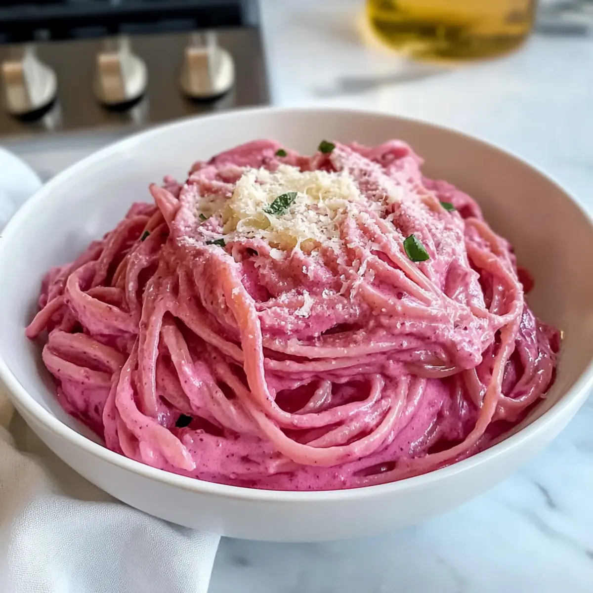 Gesunde Vegane Pink Pasta
