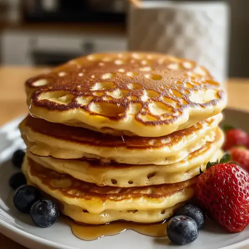 Hohe-Protein fluffige Pfannkuchen