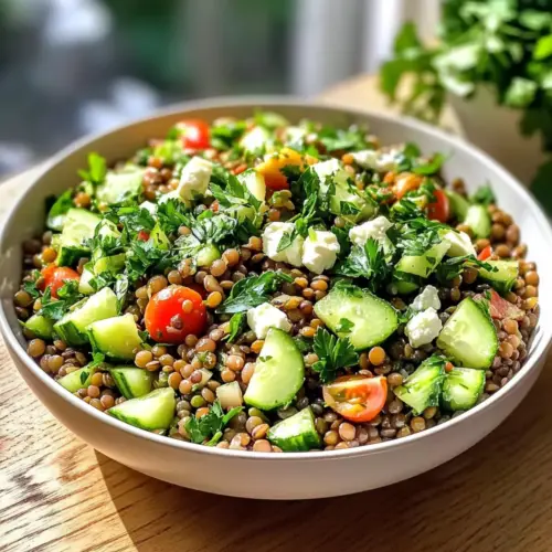 Zitronige Libanesische Linsensalat