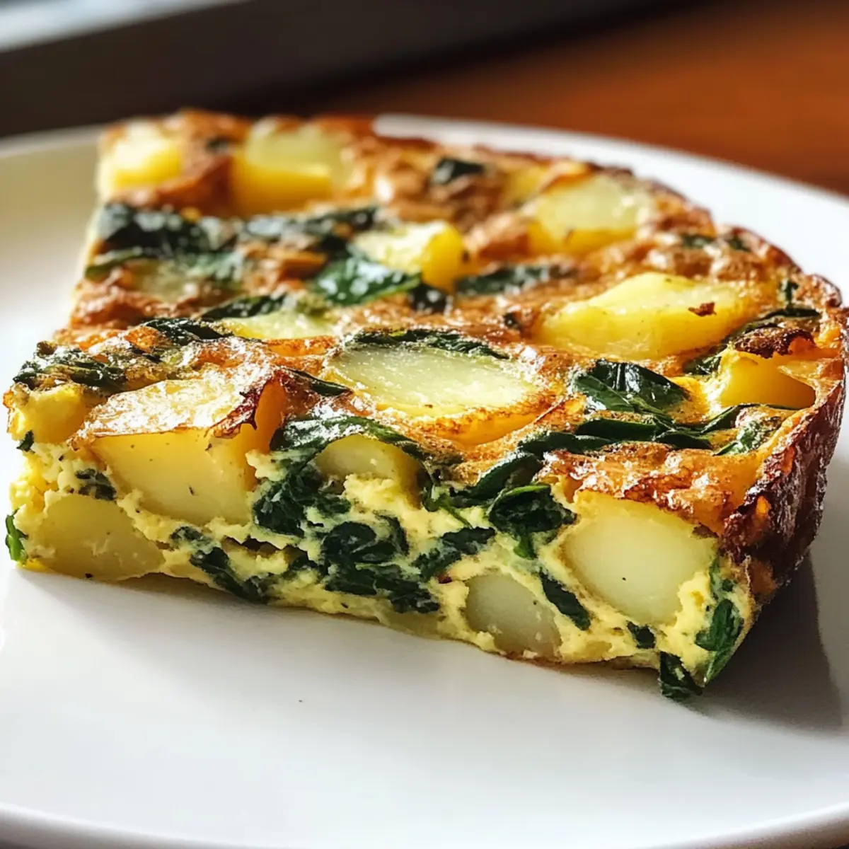 Kartoffel- und Spinatfrittata