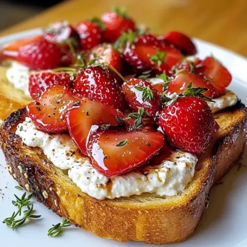 Geröstete Erdbeer-Wallnuss-Ricotta-Toast