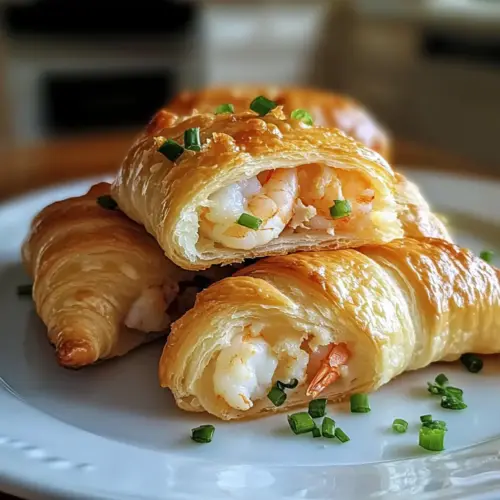 Herzhafte Garnelen- und Krabbengefüllte Croissant-Bomben