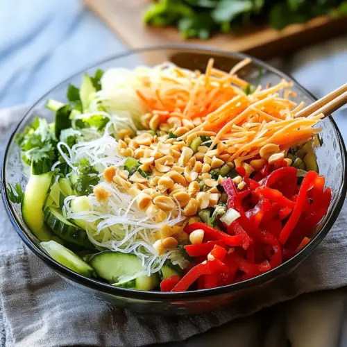 Frühlingsrollen-Salat mit würzigem Ingwer-Dressing