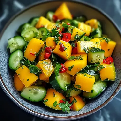 Thailändischer Mango Gurkensalat Rezept