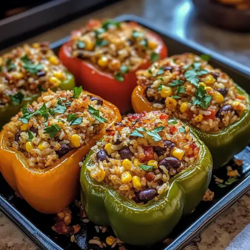 Vegetarische gefüllte Paprika