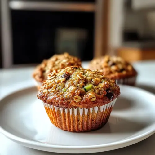 Zucchini Haferflocken Muffins