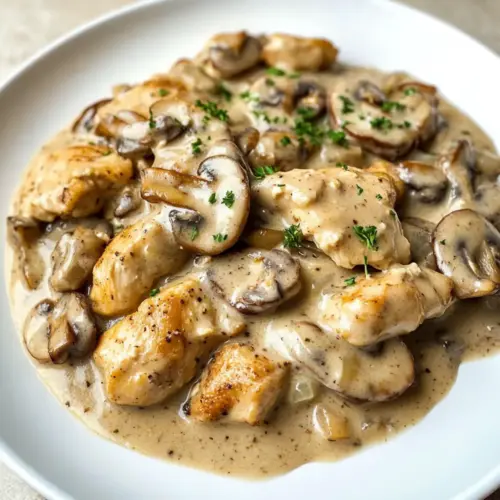 Cremige Hähnchen-Stroganoff
