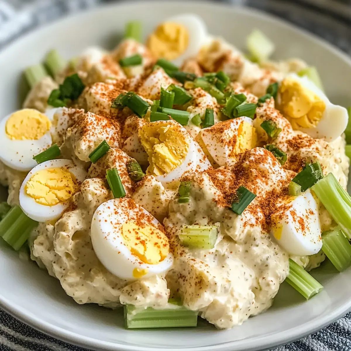 Cremiger kohlenhydratarmer griechischer Joghurt-Eiersalat