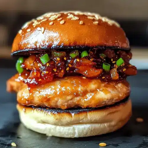 Gochujang Hähnchenburger mit Kimchi Speckmarmelade Genuss