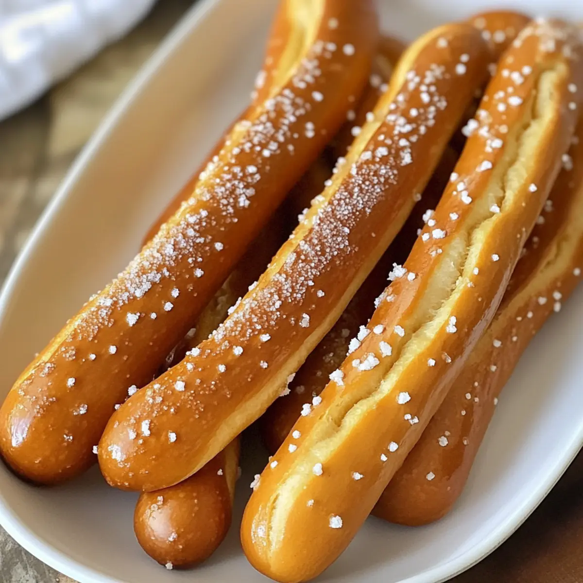 Hausgemachte deutsche Weichbrezelstangen