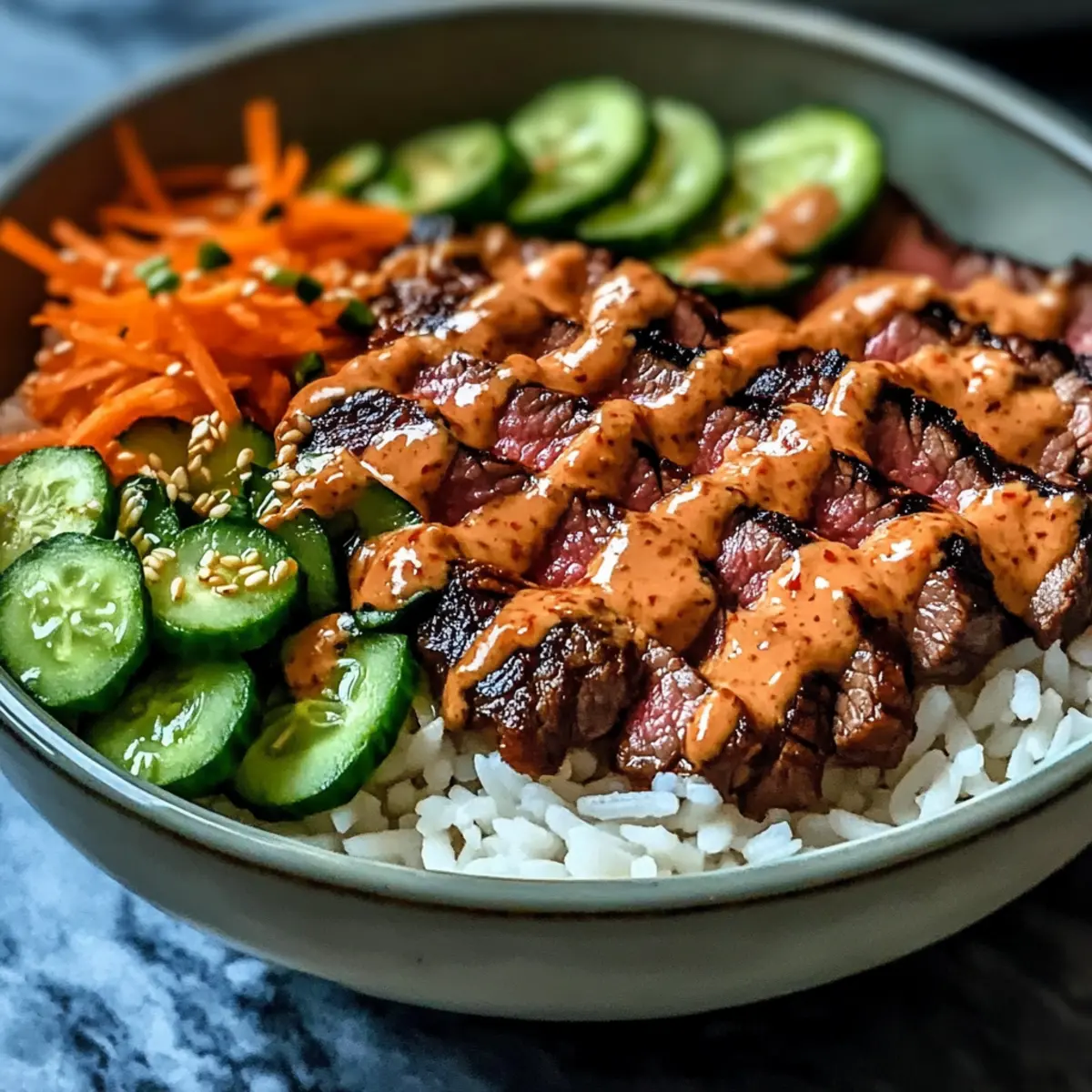 Koreanisches BBQ Steak Schalen