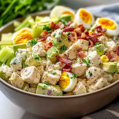 Protein-reiches Hühner- und Eiersalat