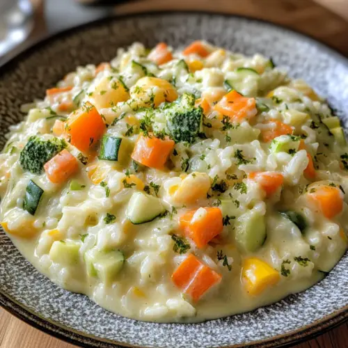 Rice with vegetable cream cheese sauce – creamy, colorful & perfect for everyday life