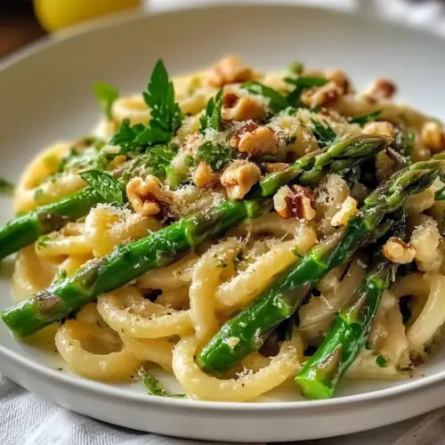 Frühlingszeit Zitronen Spargel Pasta