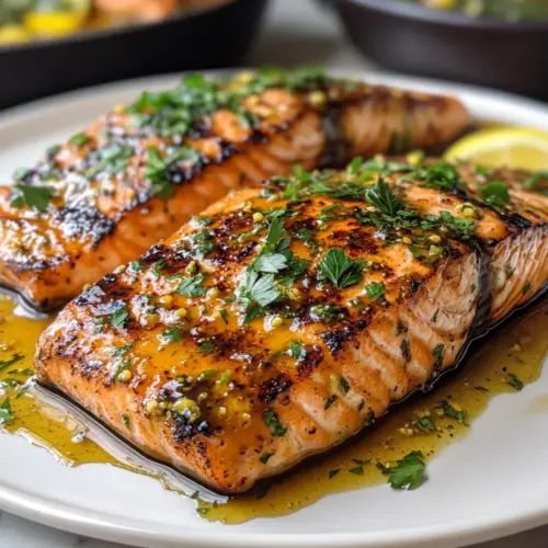 Würziger gegrillter Honig-Senf-Lachs