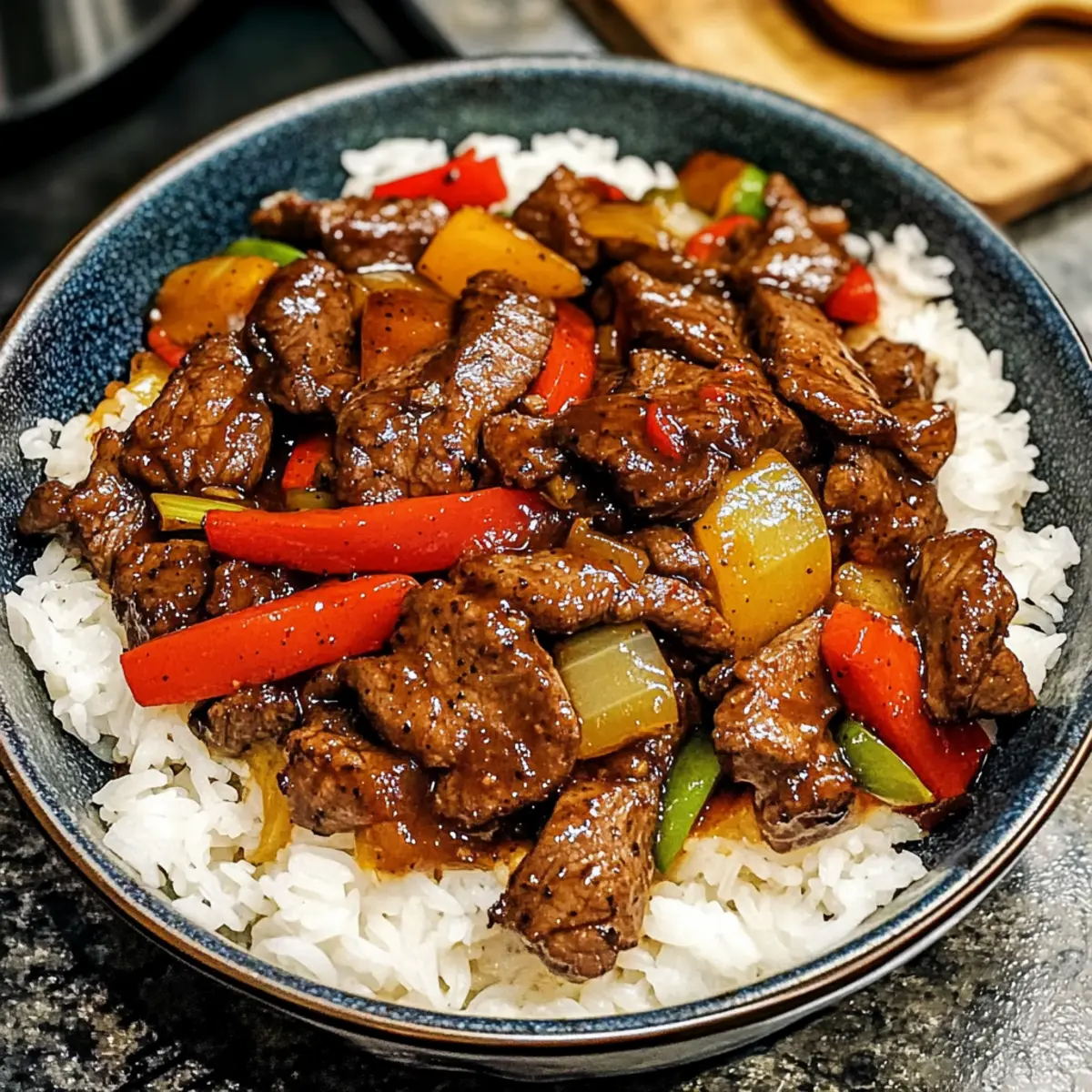 Schwarzer Pfeffer Rindfleisch Pfanne